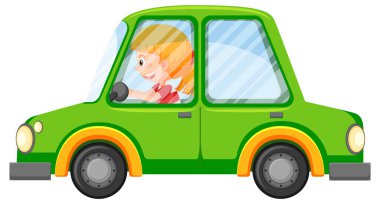 Çizgi filmdeki şoför kız.