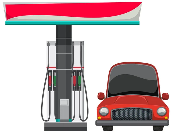 Ілюстрація Автомобіля Бензинового Насоса — стоковий вектор