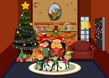 Aile Noel 'i evde kutluyor.