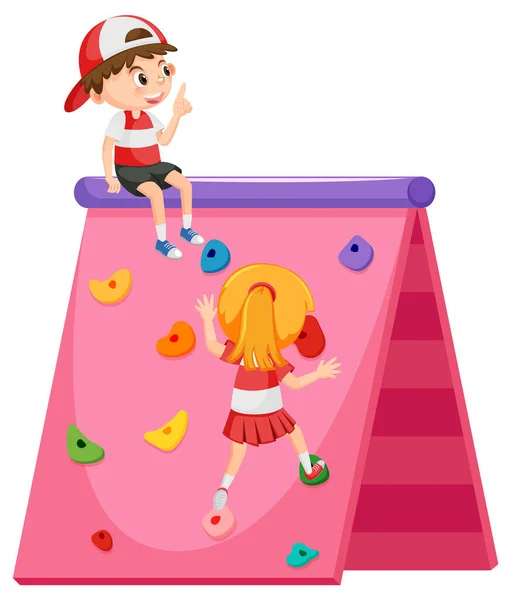 Geïsoleerde Kinderen Bal Zwembad Illustratie — Stockvector