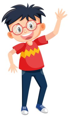 İnek çocuk çizgi film karakteri çizimi