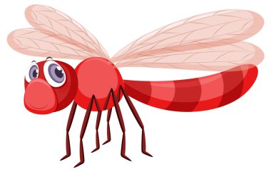 Beyaz arkaplanda izole edilmiş sevimli yusufçuk.