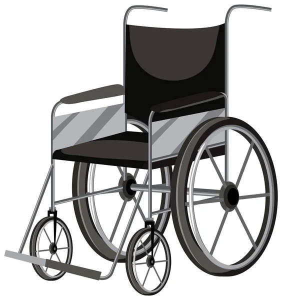 Cadeira Rodas Manual Isolada Fundo Branco Ilustração —  Vetores de Stock