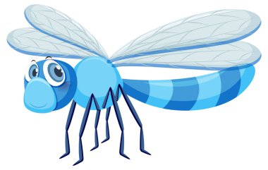 Beyaz arkaplanda izole edilmiş sevimli yusufçuk.