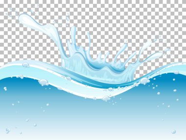 Izgara arkaplan illüstrasyonunda su sıçraması