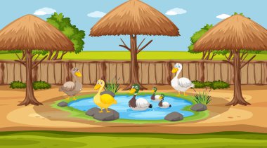 Hayvanat bahçesindeki hayvanlar.