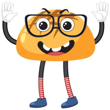 Ekmek çöreği çizgi film karakteri çizimi