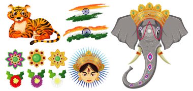 Hint Hindu nesne dekoru seti