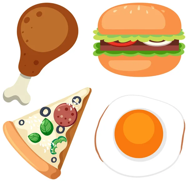 Food Dessert Seamless Pattern Illustration — Stock Vector