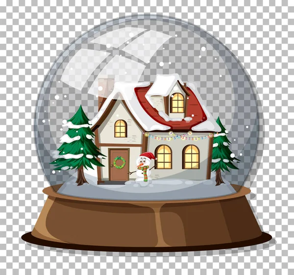 Snow Globe Grid Background Illustration — Vetor de Stock