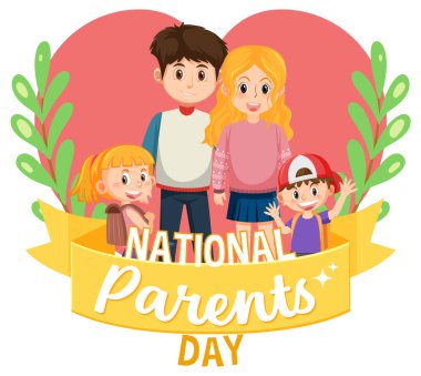National Parents Day banner design illustration