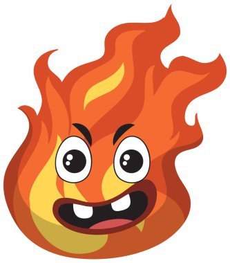 Yüz ifadesi çizimi ile çizgi film yangını