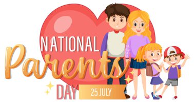 National Parents Day banner design illustration
