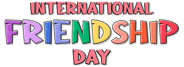 Międzynarodowy Dzień Przyjaźni Sztandar Projekt Ilustracja — Wektor stockowy