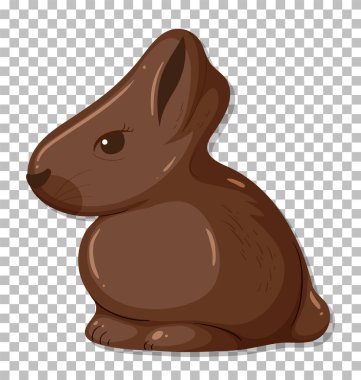 Easter bunny on grid background illustration