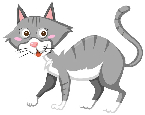 Gato Felino Desenho Animado Ilustração Estilo — Vetor de Stock