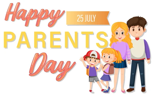 Nationale Parents Day Poster Sjabloon Illustratie — Stockvector