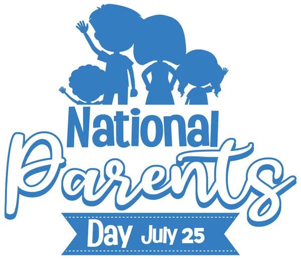 National Parents Day 25Th July Illustration — ストックベクタ