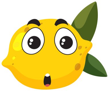Yüz ifadesi resimli limon
