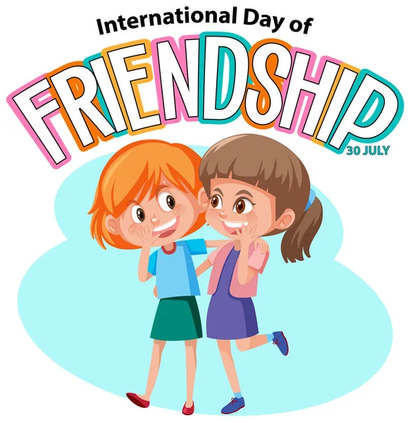 Międzynarodowy Dzień Przyjaźni Sztandar Projekt Ilustracja — Wektor stockowy