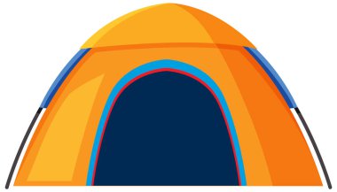 Isolated camping tent on white background illustration