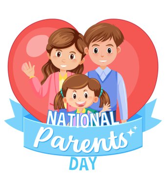 National Parents Day banner design illustration