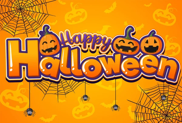 Happy Halloween Poster Template Illustration — Stockvektor