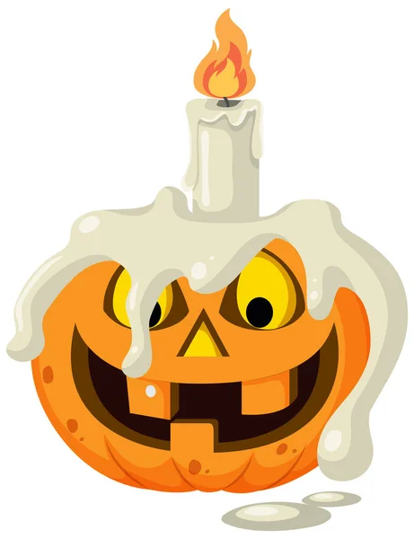 Halloween Pumpkin Jack Lantern Illustration — Vettoriale Stock
