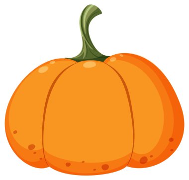 Isolated pumpkin in cartoon style illustration