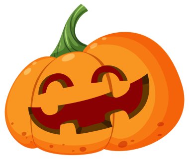 Halloween pumpkin cartoon style illustration