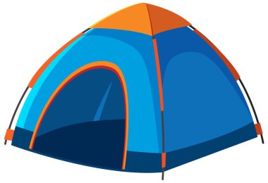 Isolated camping tent on white background illustration