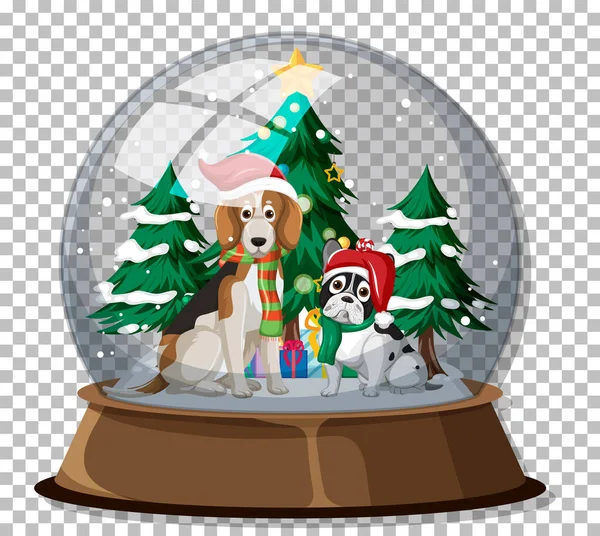 Snow Globe Grid Background Illustration — Vector de stock