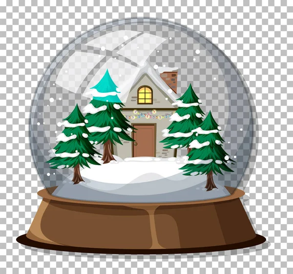 Snow Globe Grid Background Illustration — Image vectorielle