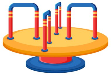 Çocuklar çocuk parkında çizgi film çizimleri yapıyorlar.