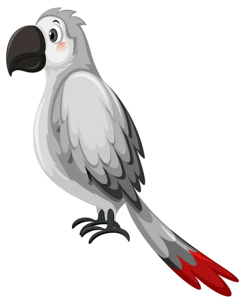 漫画風のイラストでオウムの鳥 — ストックベクタ