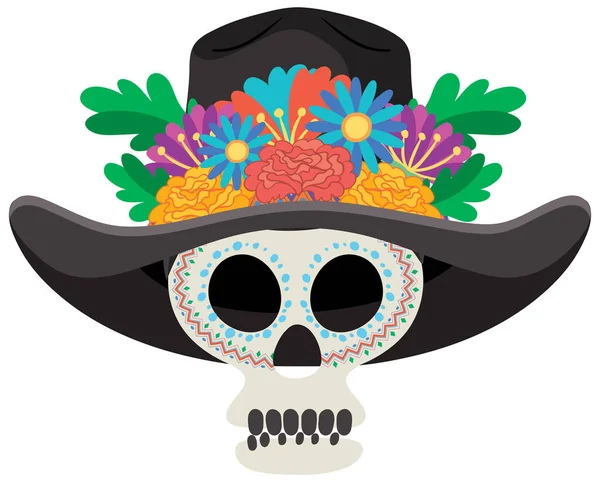 Day Dead Mexican Calaca Illustration — Archivo Imágenes Vectoriales