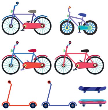 Bisikletler ve scooterlar resimleme ayarlandı