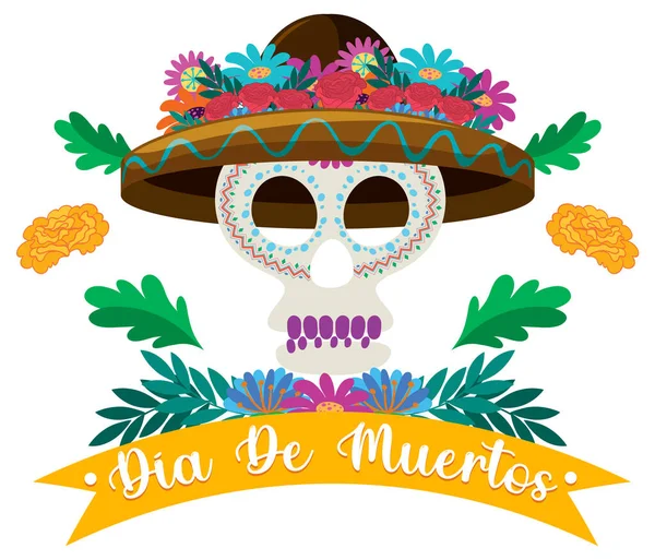 Day Dead Logo Design Illustration — Archivo Imágenes Vectoriales