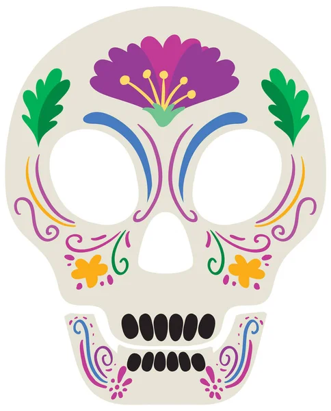 Day Dead Mexican Calaca Illustration — Vetor de Stock