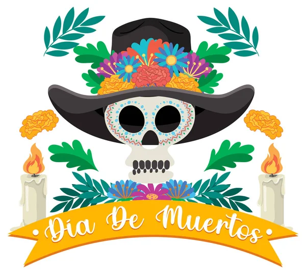 Day Dead Logo Design Illustration — Archivo Imágenes Vectoriales
