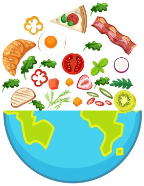 Karışık salata kasesi izole edilmiş.