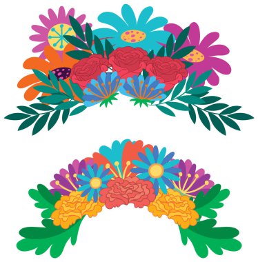 Meksika çiçek tacının resmedildiği Ölüler Günü