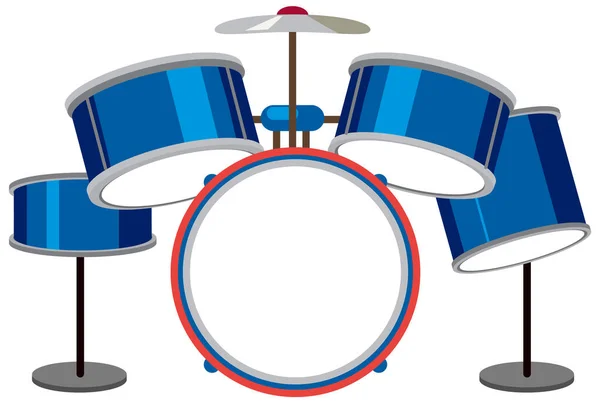 Μουσικό Όργανο Drum Set Εικονογράφηση — Διανυσματικό Αρχείο