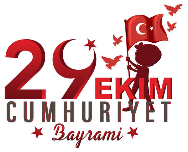 Republic Day of Turkey poster design illustration