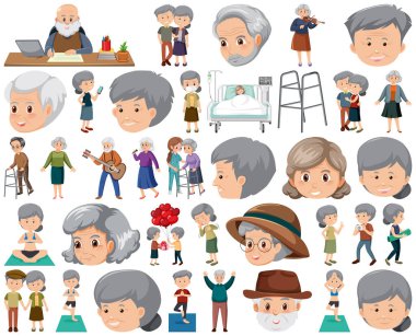 Yaşlıların koleksiyonu resim simgeleri