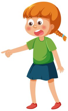 Kabadayılık taslayan bir kız.