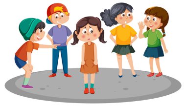 Çocuklar arkadaşlarıyla alay ediyorlar.