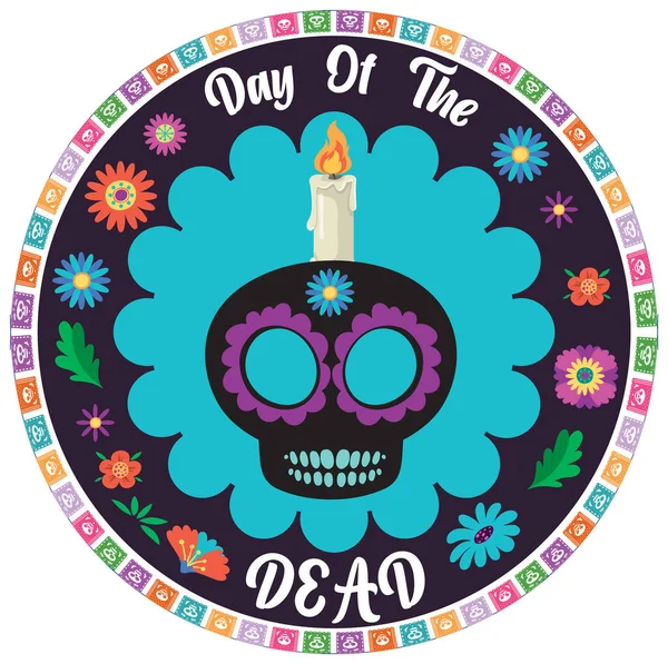 Ilustración Diseño Banner Día Los Muertos — Archivo Imágenes Vectoriales