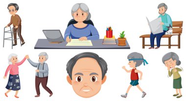 Yaşlıların koleksiyonu resim simgeleri