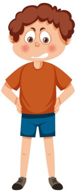 Ayakta duran mutlu kız, poz veriyor.